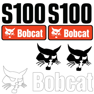 FITS S100 BOBCAT REPLACEMENT DECAL STICKER - OUTDOOR DURABLE LAMINATE